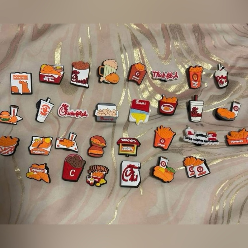 Chick-fi-la & Popreyes Croc Charm Bundle